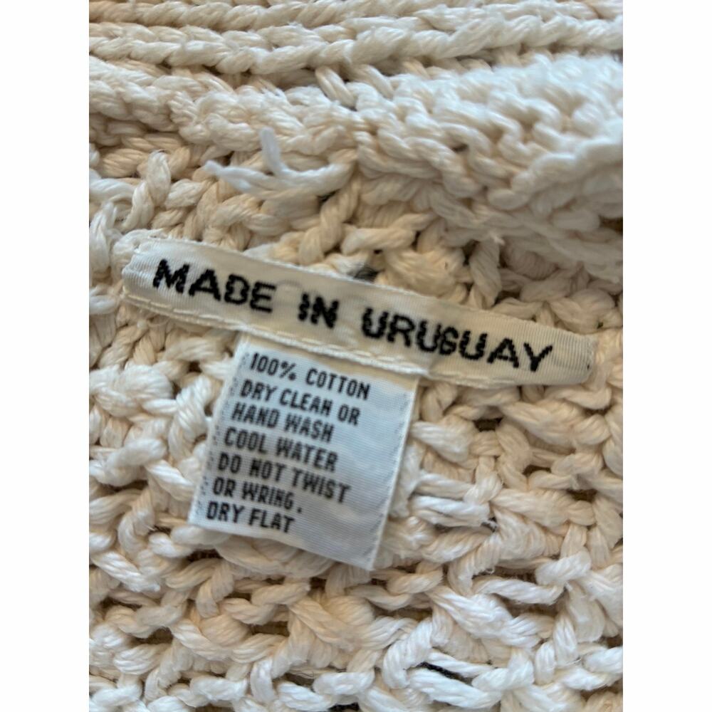 Cotton cable knit cropped cardigan sweater - Picture 5 of 5